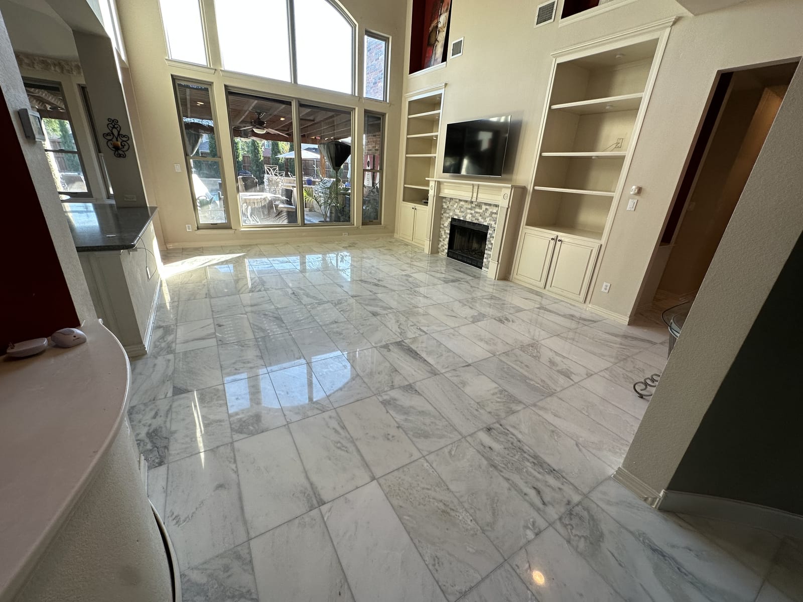 Bright Large Format Tile Floor